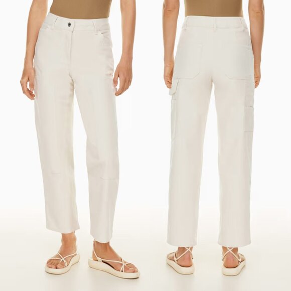 Wilfred Free Aritzia Brennan High Rise Utility Pants Size 6 Birch Off White $128 - Picture 2 of 16